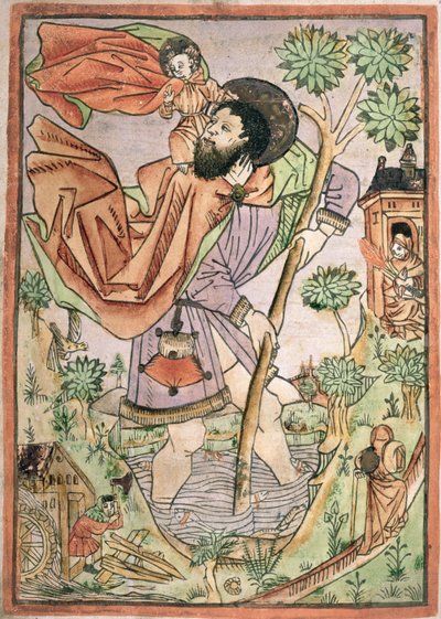 St. Christopher: German, c.1470 by German School