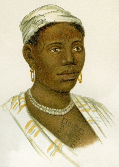 Tattooed African Woman, 1894 by German School