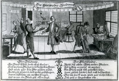 The Bookbinder by German School