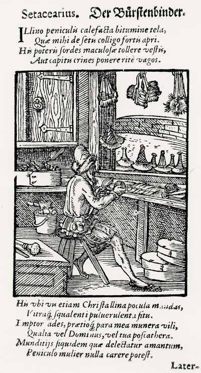 The Bristle Maker, published by Hartman Schopper by German School