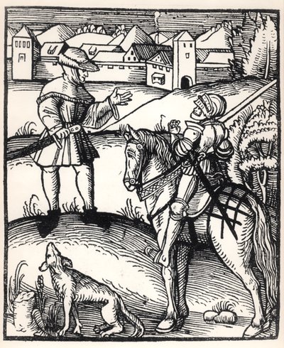 The Knight and the Peasant by German School