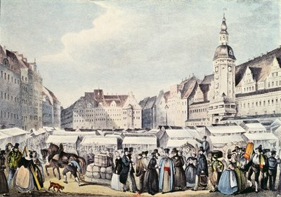 The Leipzig Fair in 1830 by German School
