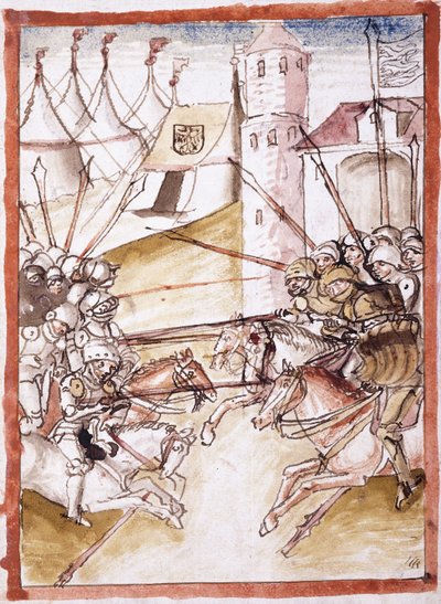 The Romans attacking Augsburg, c.1490 by German School