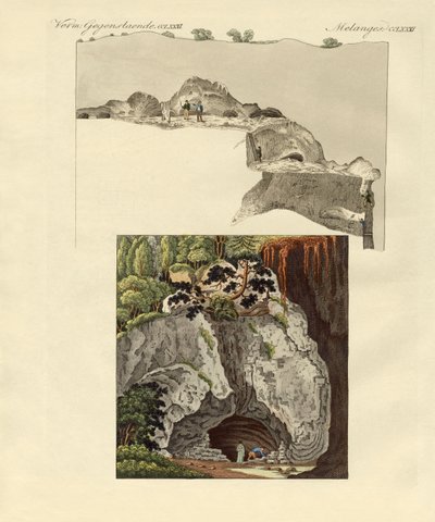 The cave of Gaillenreuth by German School