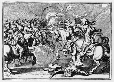 The Death of King Gustavus at Lutzen by German School