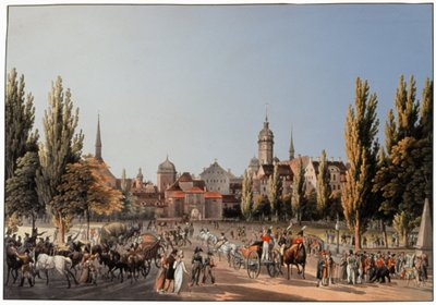 The Fair of Leipzig, circa 1810-20 by German School
