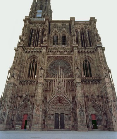 West facade of Strasbourg Cathedral, begun 1277 by German School