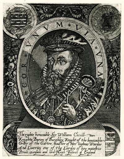 William Cecil Lord Burleigh by German School
