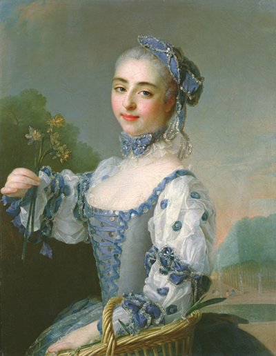 Young Woman with a Basket by German School