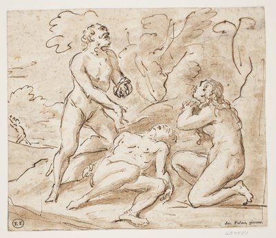 Adam and Eve Lamenting Over Abel’s Body by Gerolamo Brusaferro