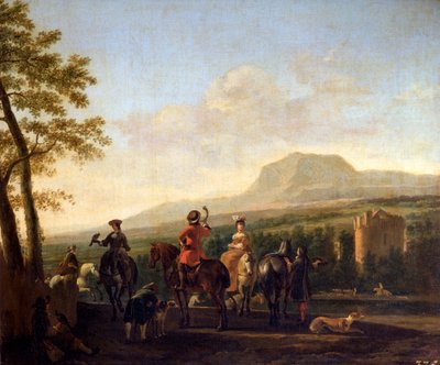 Falconry by Gerrit Berckheyde