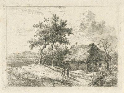 Three Figures by a Farm by Gerrit Jan Michaëlis