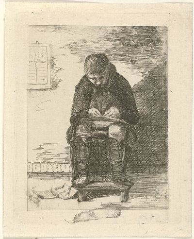 Draftsman in an Interior by Gerrit Lamberts