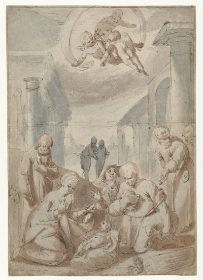 Adoration of the Shepherds by Gerrit Pietersz. Sweelink