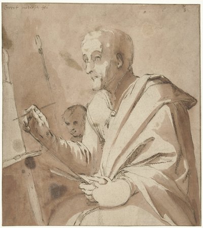 Painter at His Easel by Gerrit Pietersz. Sweelink