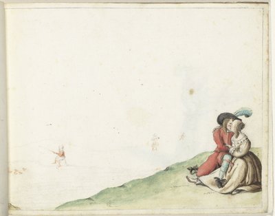 Lovers by a Pond by Gesina ter Borch
