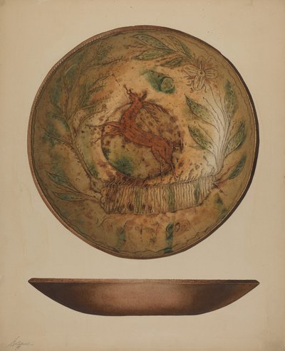 Pa. German Plate, c. 1939 by Giacinto Capelli