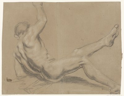 Study of a Falling Male Nude by Giacomo Cavedone (possibly)