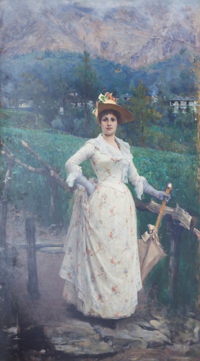 Lady in the Countryside by Giacomo Grosso