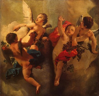 Cupids with Grapes. Series Four Seasons by Giambattista Tiepolo