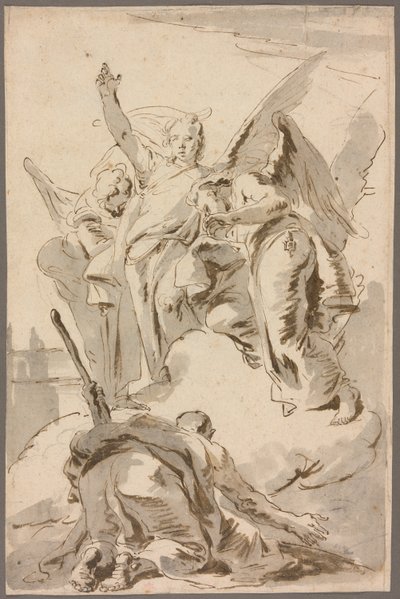 Three Angels Appearing to Abraham by Giambattista Tiepolo