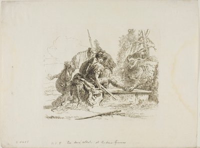 Two Soldiers and Two Women, from Capricci by Giambattista Tiepolo