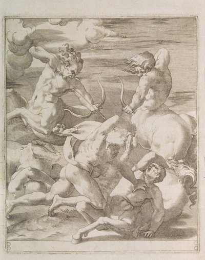 Battle between Hercules and Centaurs by Gian Jacopo Caraglio