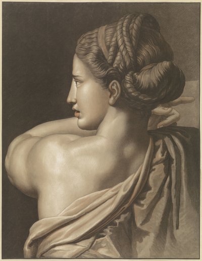 Woman Pointing, Seen from Behind by Gilles Demarteau