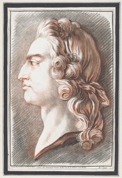 Louis XV by Gilles Demarteau, the Elder, after Jean François Clermont