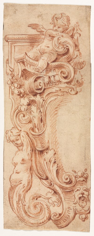 Design for a Cartouche by Gilles Marie Oppenord