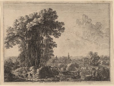 Landscape with Horseman and Three Travelers by Gilles Neyts