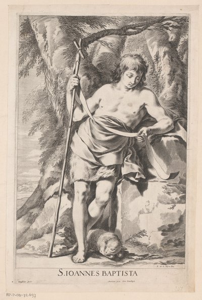 John the Baptist with Staff and Lamb by Gilles Rousselet