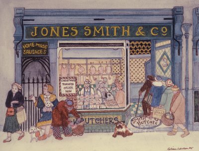 Jones Smith & Co., Butchers Shop by Gillian Lawson