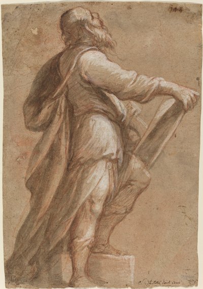 A Saint Holding a Book by Gioacchino Assereto