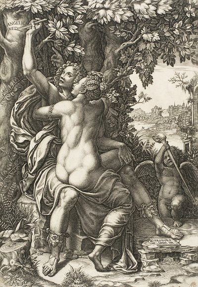 Angelica and Medoro by Giorgio Ghisi