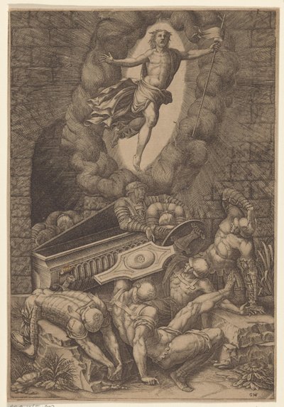 Resurrection of Christ by Giorgio Ghisi
