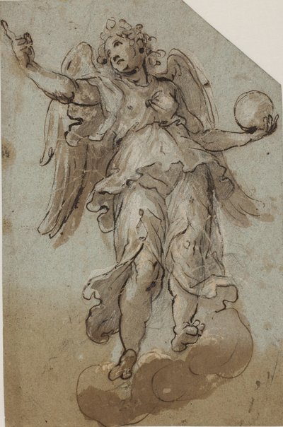 Angel with a Globe Among Clouds by Giovanni Alberti