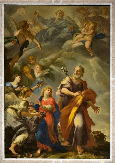 Saint Joseph with the Child Jesus by Giovanni Andrea Carlone