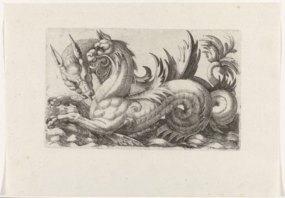 Two Sea Monsters by Giovanni Andrea Maglioli