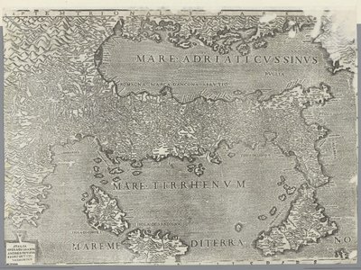 Map of Italy by Giovanni Andrea Vavassore