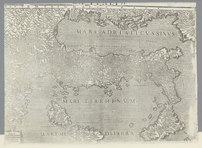Map of Italy by Giovanni Andrea Vavassore