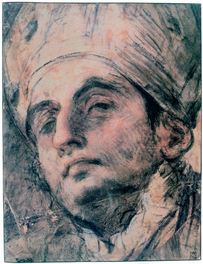 Portrait Study by Giovanni Antonio Pellegrini