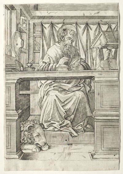 St. Jerome in His Study by Giovanni Antonio da Brescia
