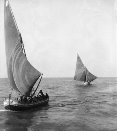 Sailboats with People on Board by Phillipe de Marlier