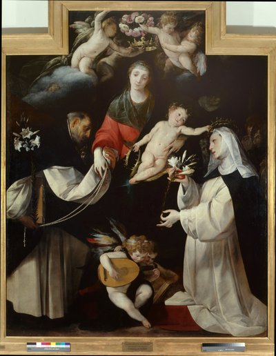 Madonna of the Rosary by Giovanni Battista  Crespi