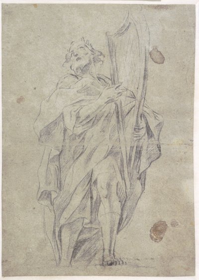 King David with His Harp by Giovanni Battista Beinaschi