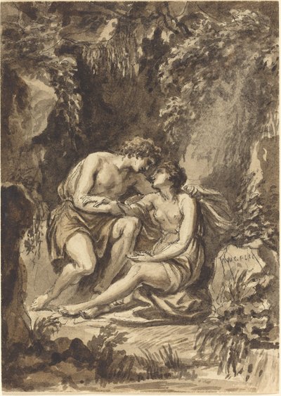 Angelica and Medoro by Giovanni Battista Cipriani