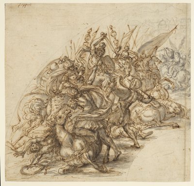 A battle scene by Giovanni Battista Foggini