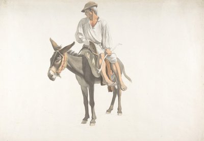 Peasant on a Donkey by Giovanni Battista Lusieri