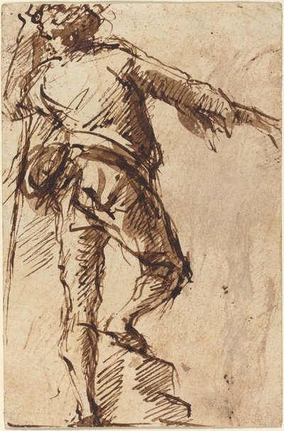 A Young Man with a Staff by Giovanni Battista Piranesi